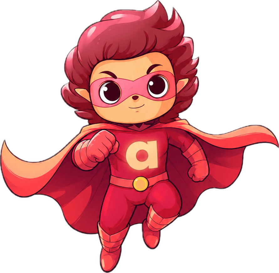 The Adventurous A, vowel superhero