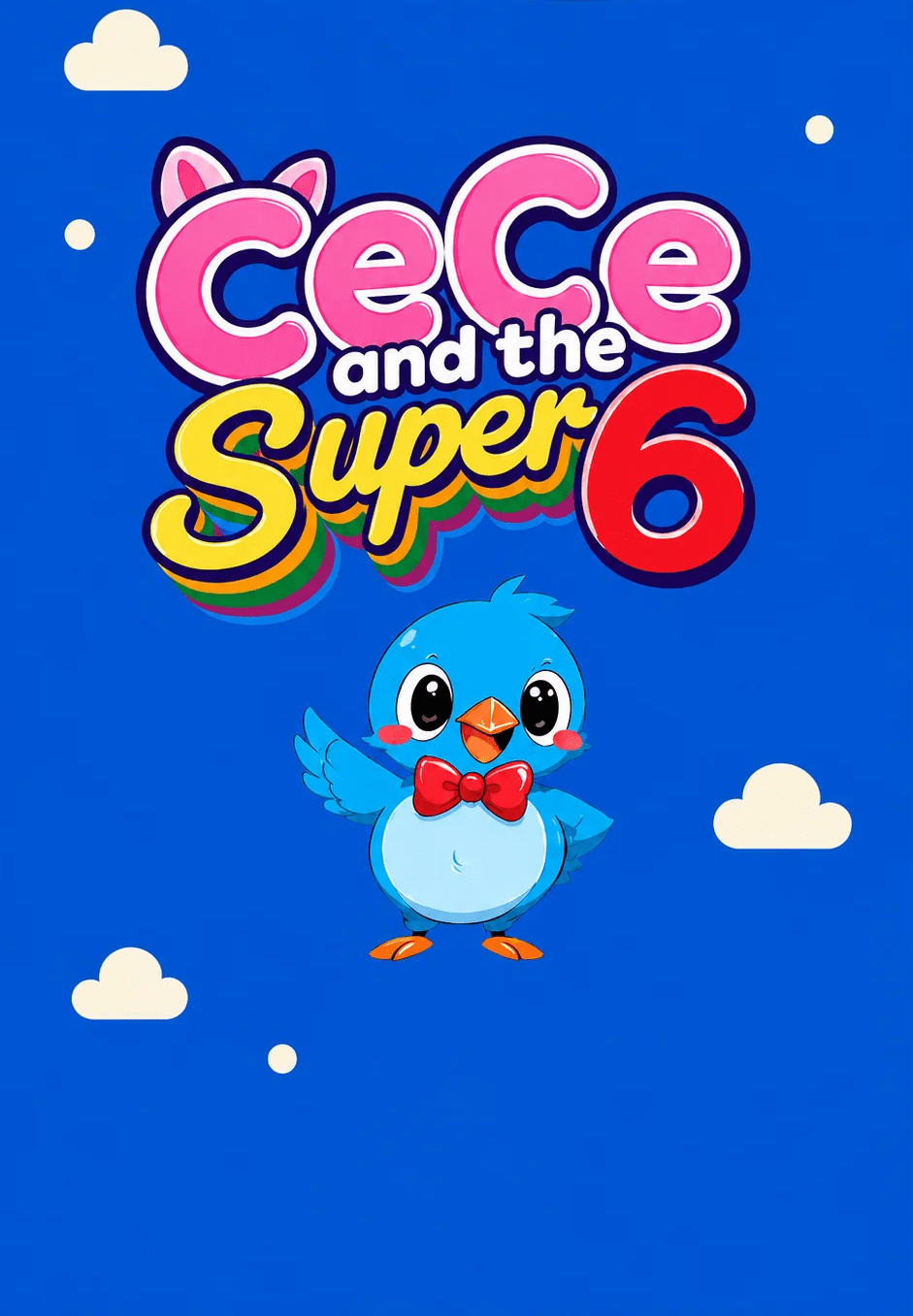 CeCe and the Super 6 logo with Mayor Blue